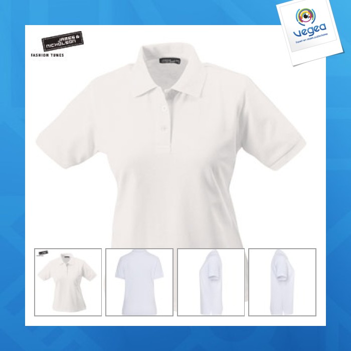 Women's classic polo shirt white