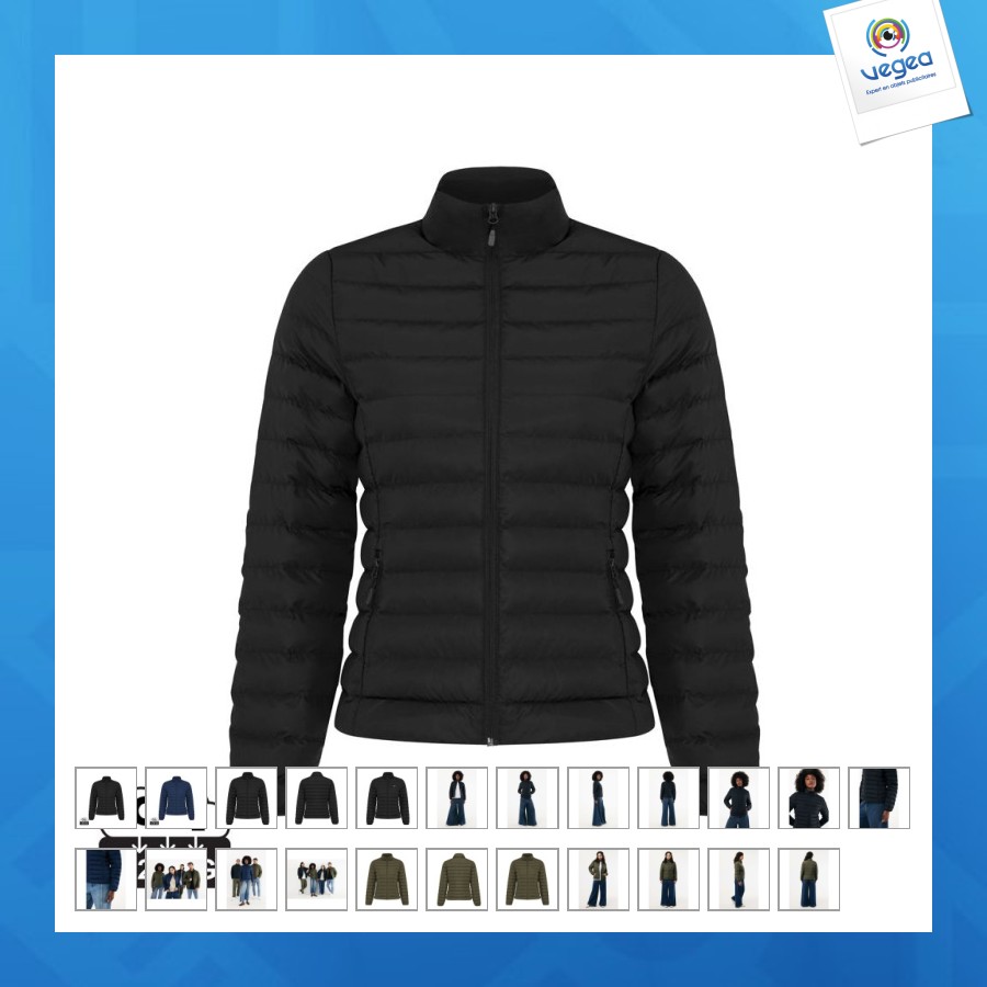 Women's down jacket in recycled polyester iqoniq maiko