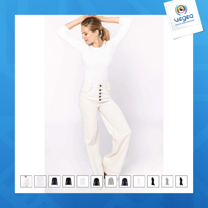 Women's long-sleeved round neck t-shirt - kariban