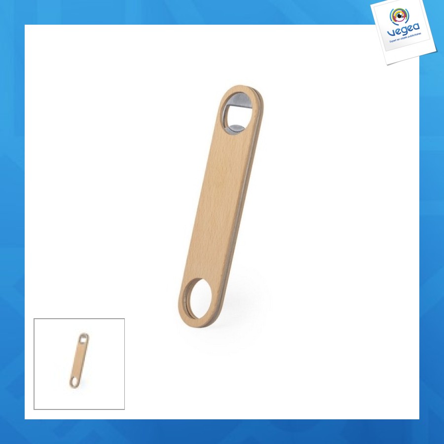 Wood and metal bottle opener 