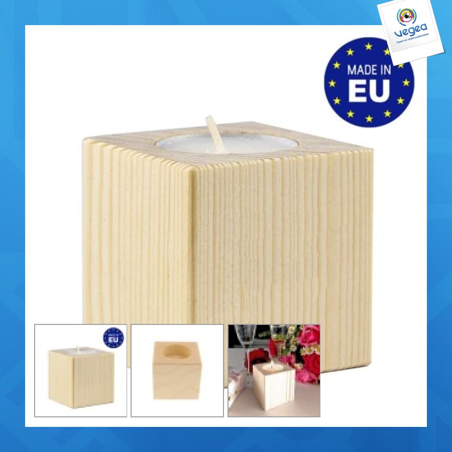 Wooden cube candleholder  Wooden cube candleholder