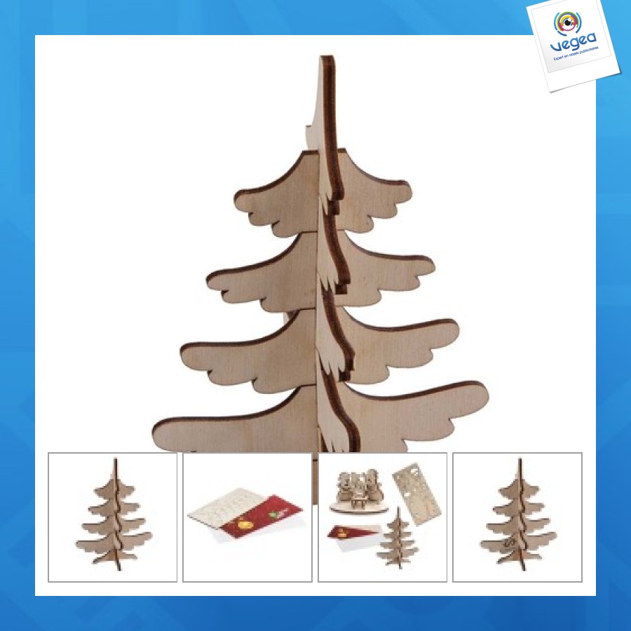 Wooden jigsaw 3d - fir tree - christmas tree