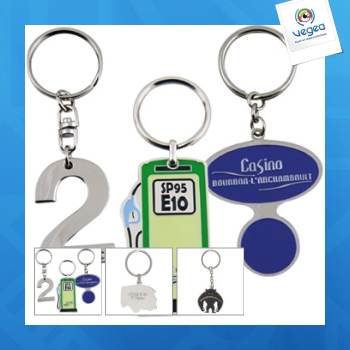 Zamac email eco key ring, 30 mm