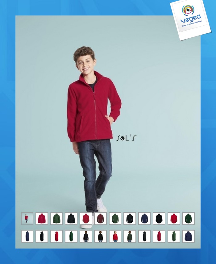 Zip fleece jacket for kids - north kids